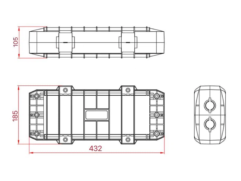 Fiber Splice Enclosure structure drawing Fiber Splice Enclosure structure drawing